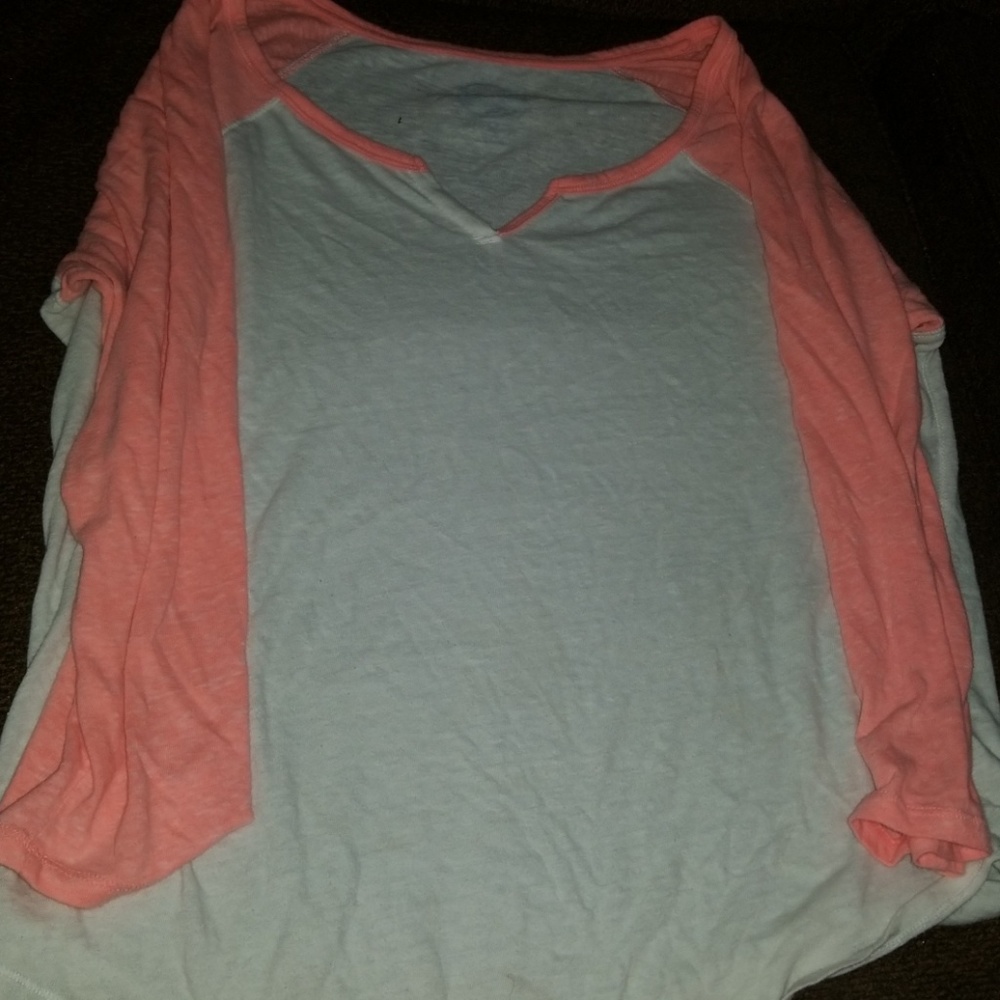 Pink and white t shirt